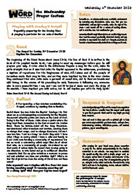 this weeks Wednesday Word for parish