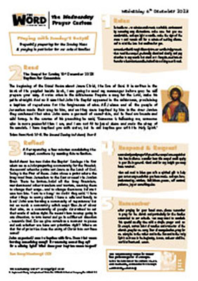 this weeks Wednesday Word for parish